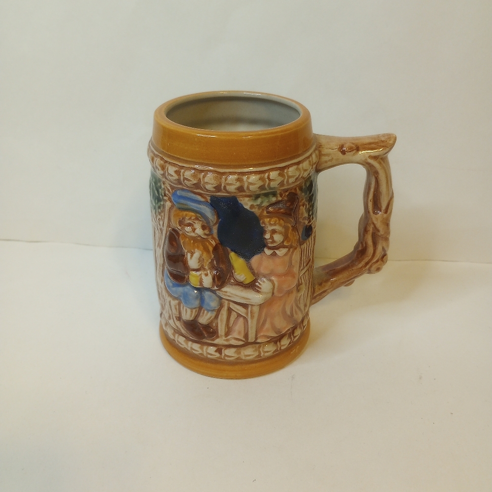 Ceramic Beer Stein with Scenic Design